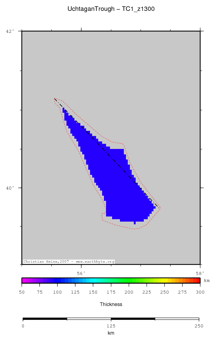 Uchtagan Trough location map