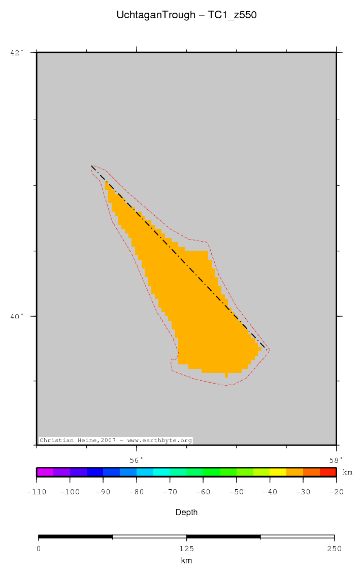 Uchtagan Trough location map