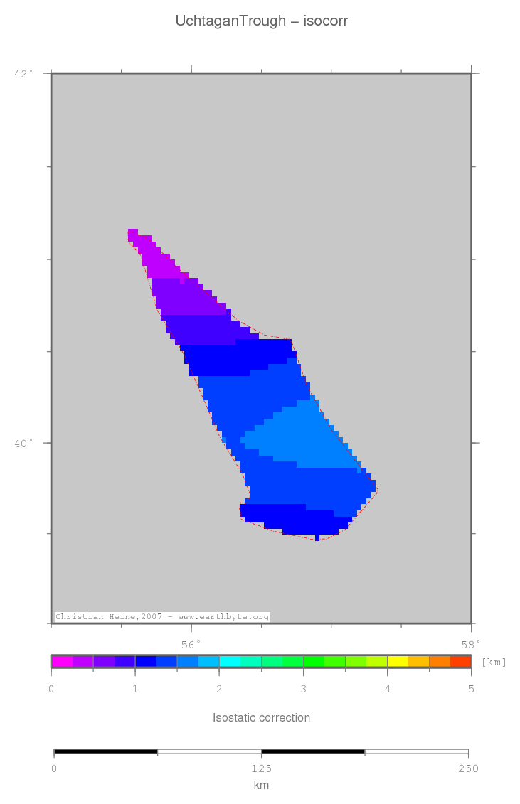 Uchtagan Trough location map