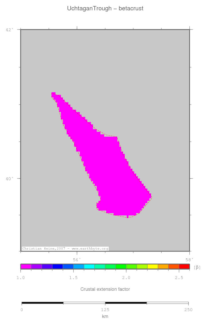 Uchtagan Trough location map