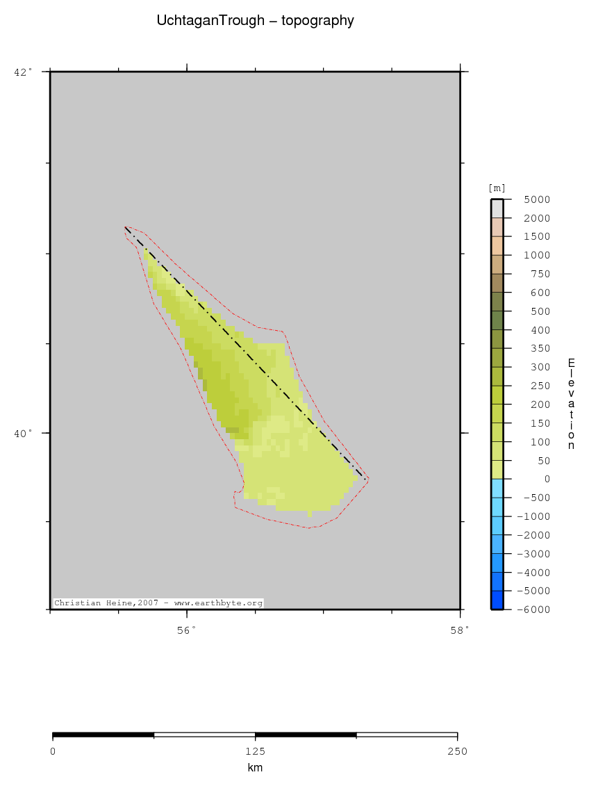 Uchtagan Trough location map