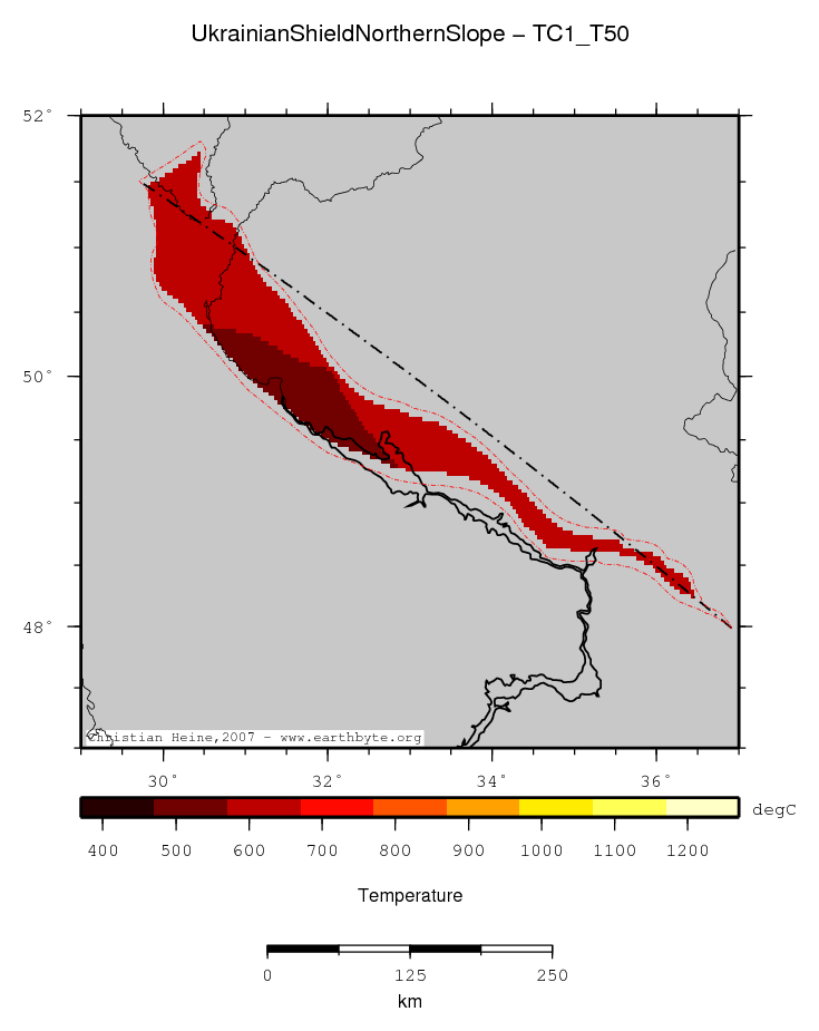 Ukrainian Shield Northern Slope location map