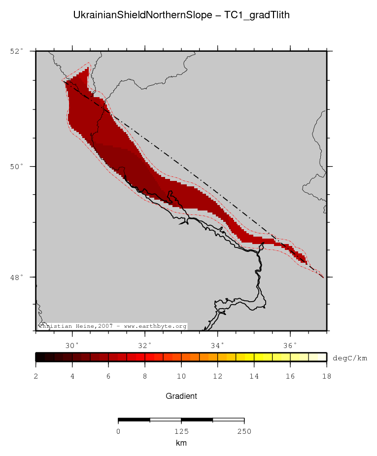 Ukrainian Shield Northern Slope location map