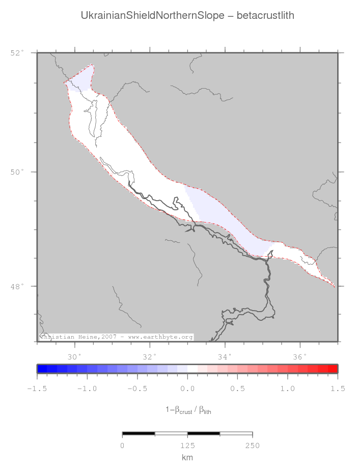 Ukrainian Shield Northern Slope location map