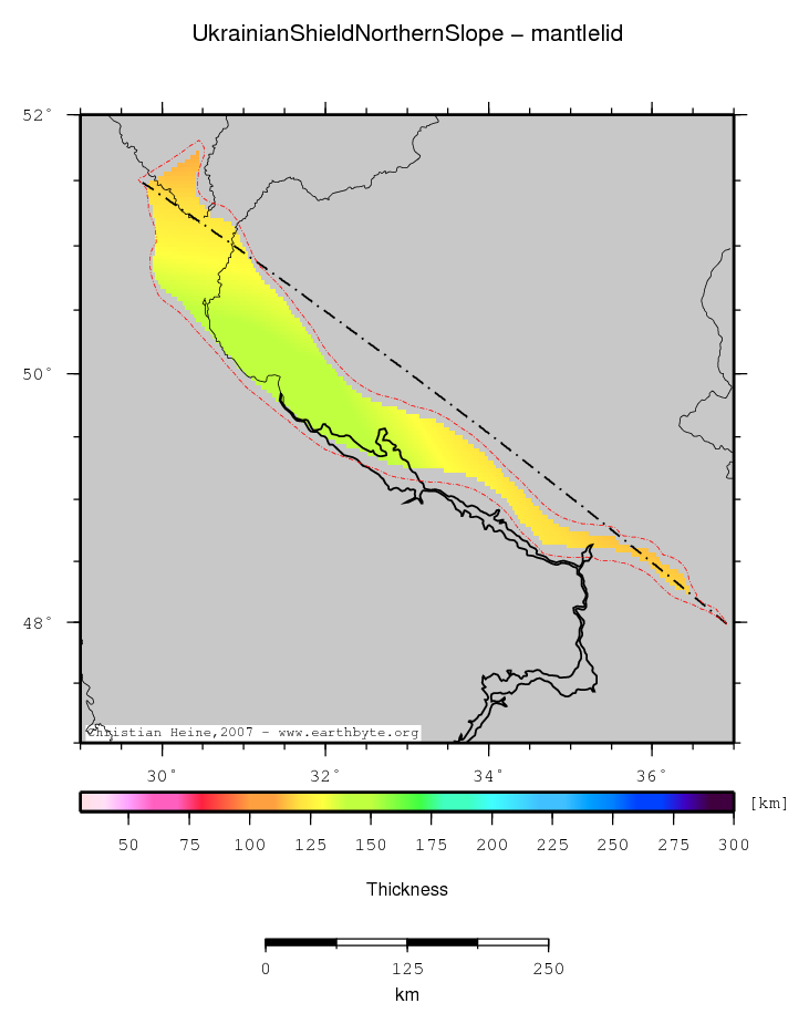 Ukrainian Shield Northern Slope location map