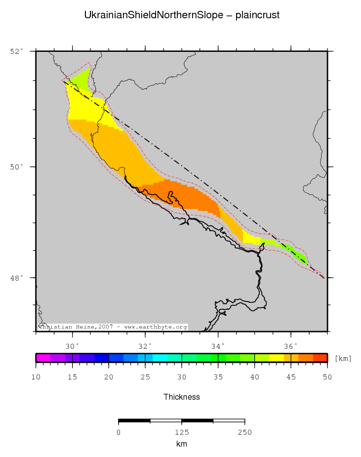 Ukrainian Shield Northern Slope location map