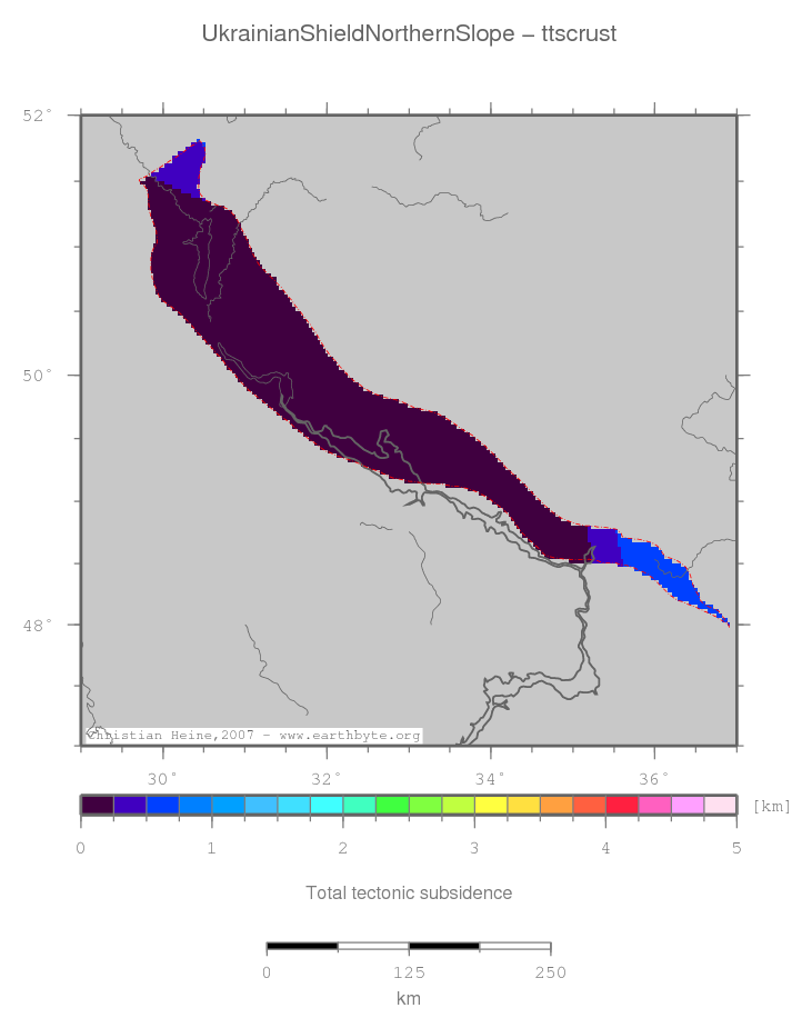 Ukrainian Shield Northern Slope location map