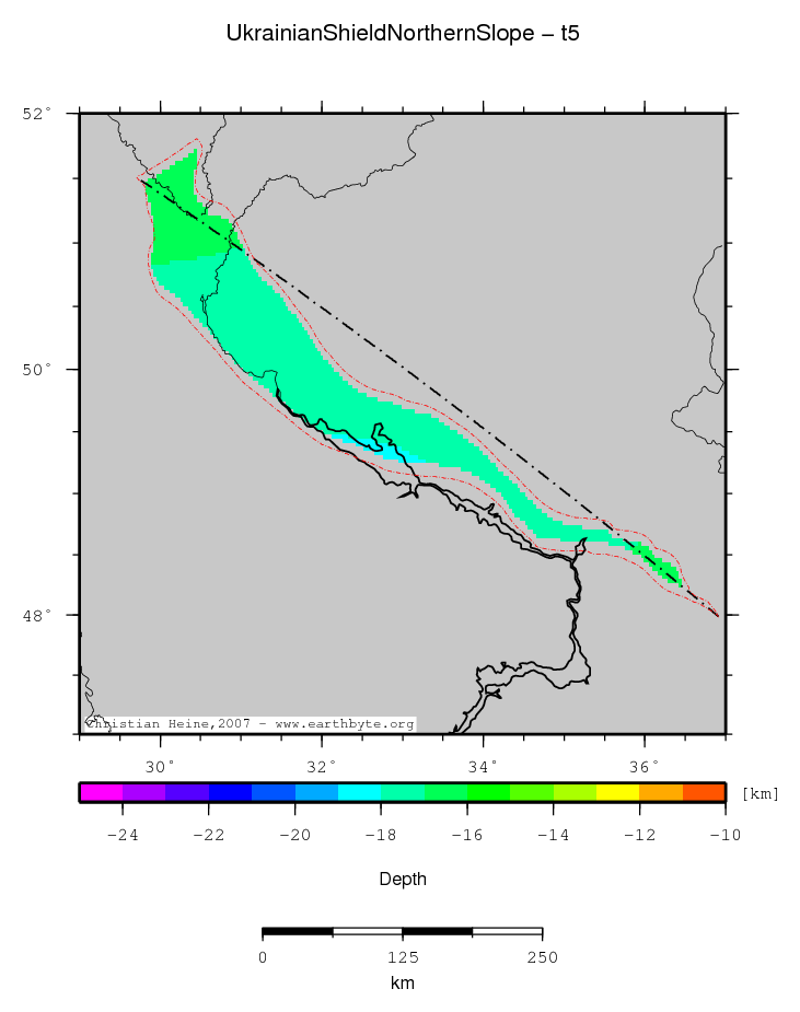 Ukrainian Shield Northern Slope location map