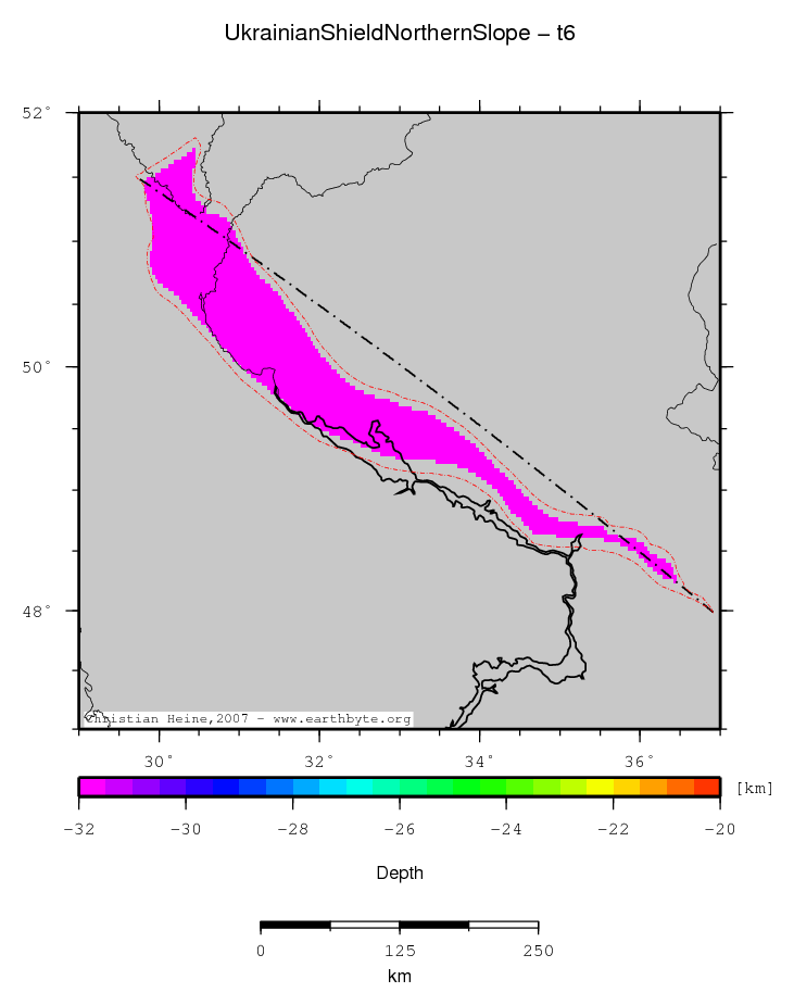 Ukrainian Shield Northern Slope location map