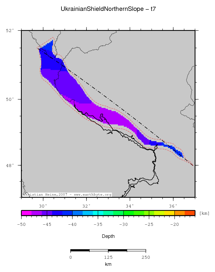 Ukrainian Shield Northern Slope location map