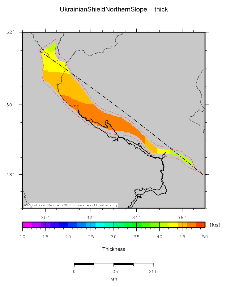 Ukrainian Shield Northern Slope location map