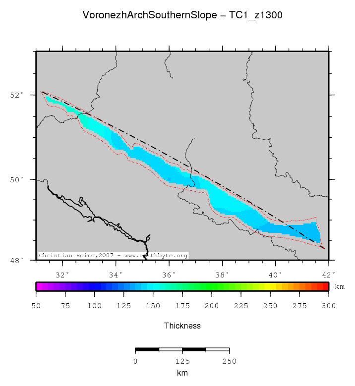 Voronezh Arch Southern Slope location map