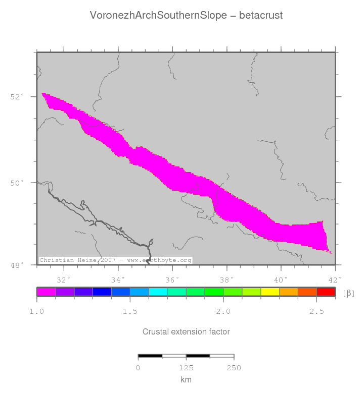 Voronezh Arch Southern Slope location map