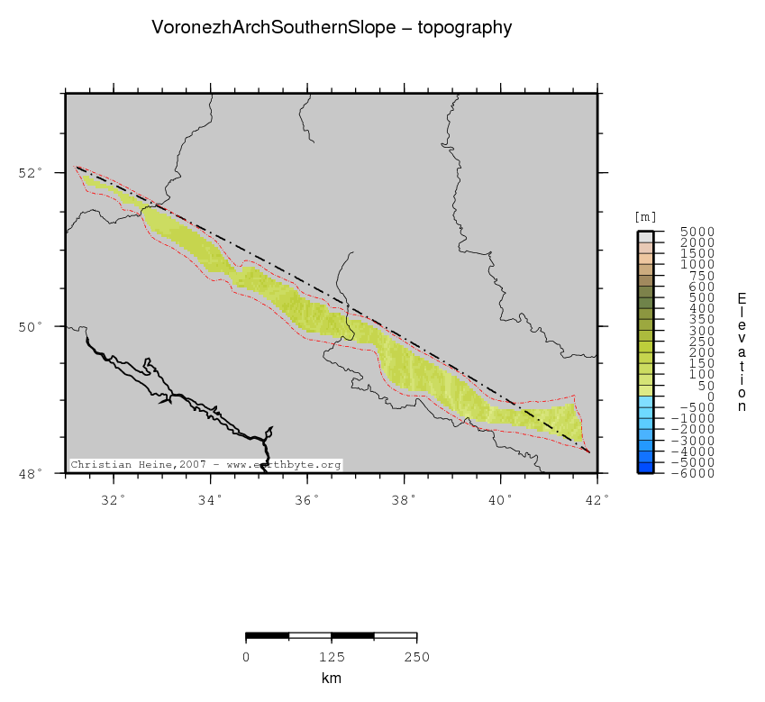 Voronezh Arch Southern Slope location map