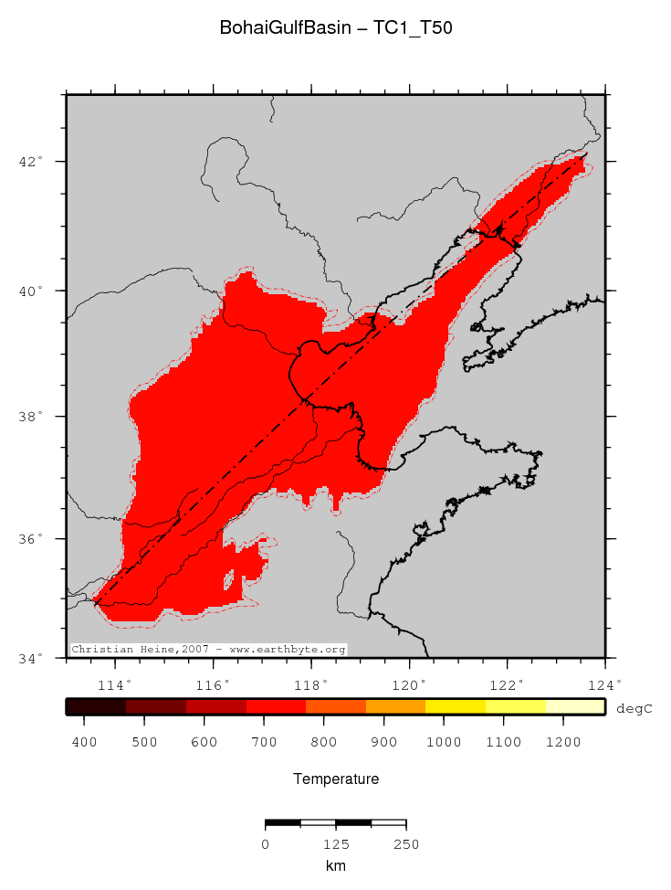 Bohai Gulf Basin location map