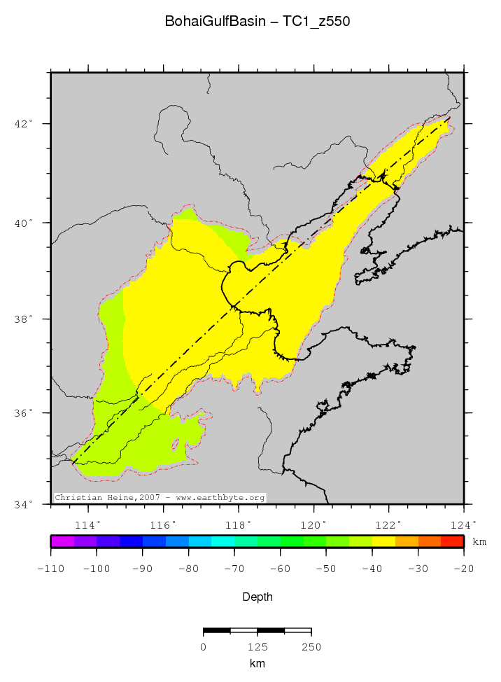 Bohai Gulf Basin location map