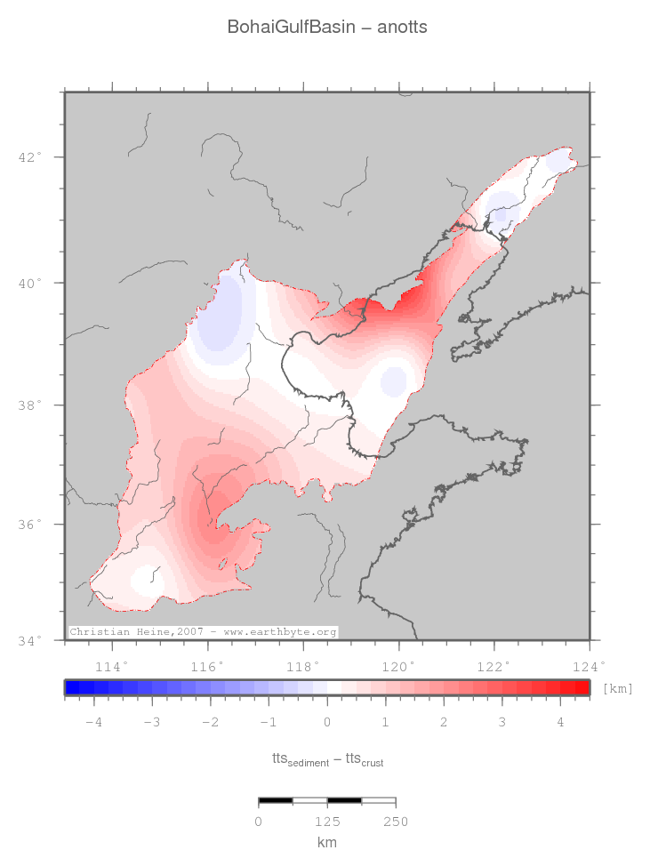 Bohai Gulf Basin location map