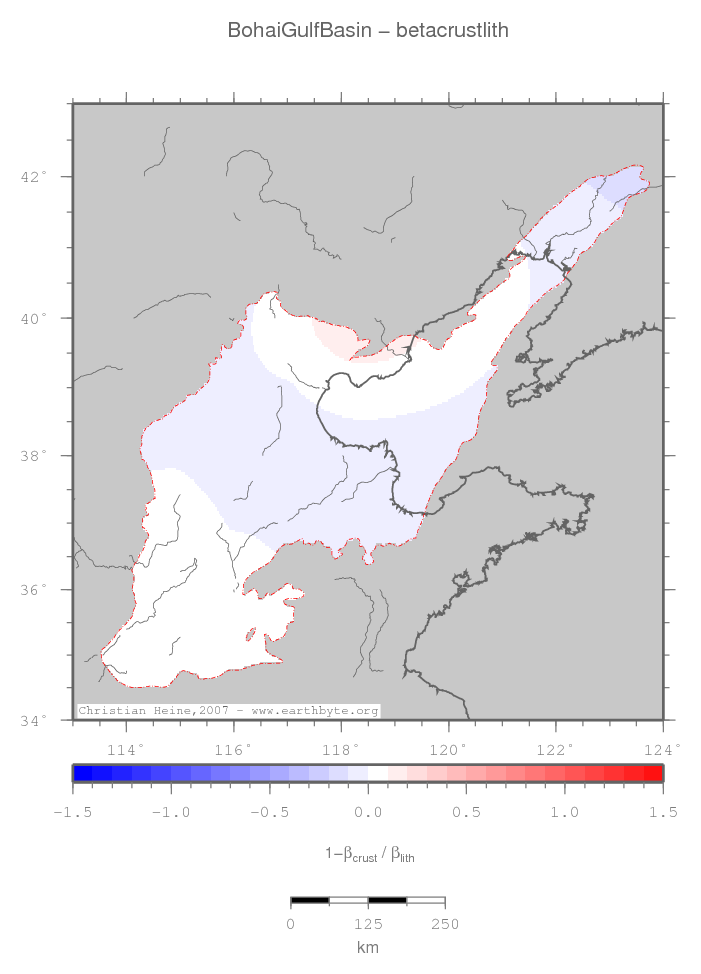 Bohai Gulf Basin location map