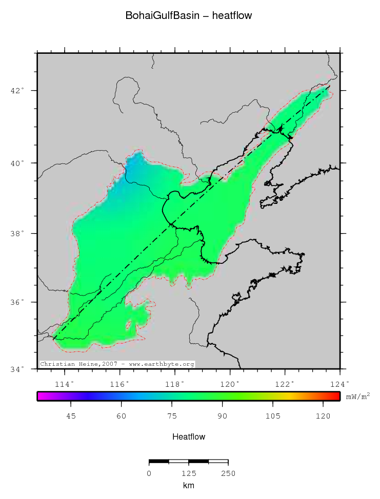 Bohai Gulf Basin location map