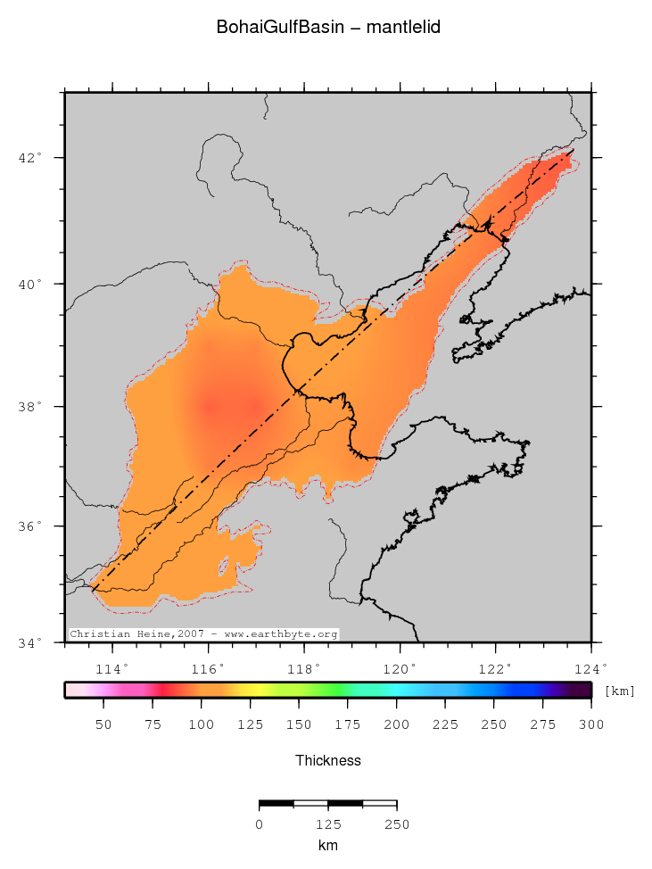 Bohai Gulf Basin location map