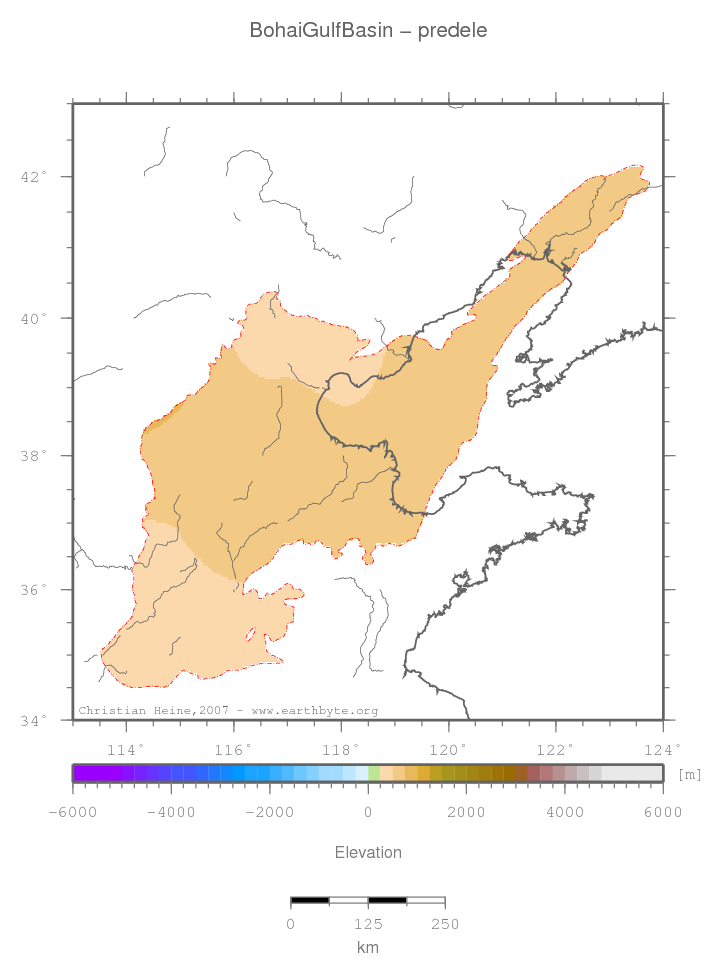 Bohai Gulf Basin location map