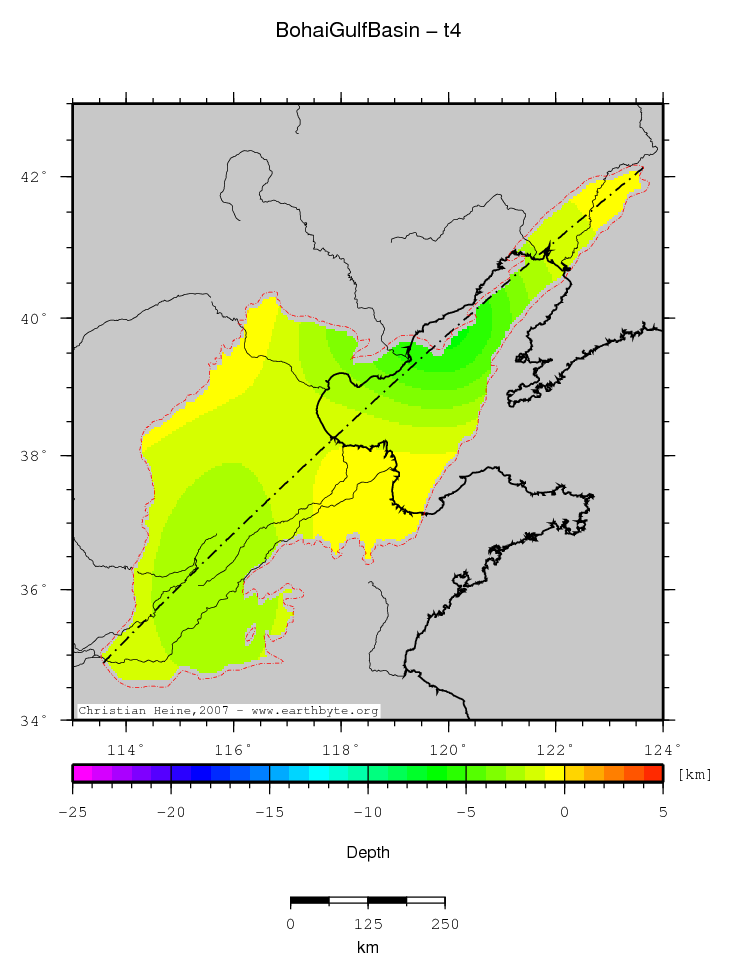 Bohai Gulf Basin location map