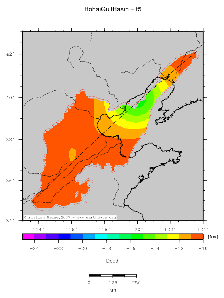 Bohai Gulf Basin location map