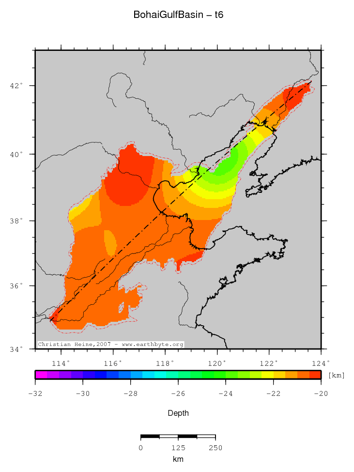 Bohai Gulf Basin location map