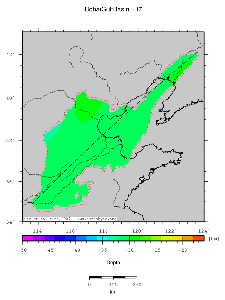 Bohai Gulf Basin location map