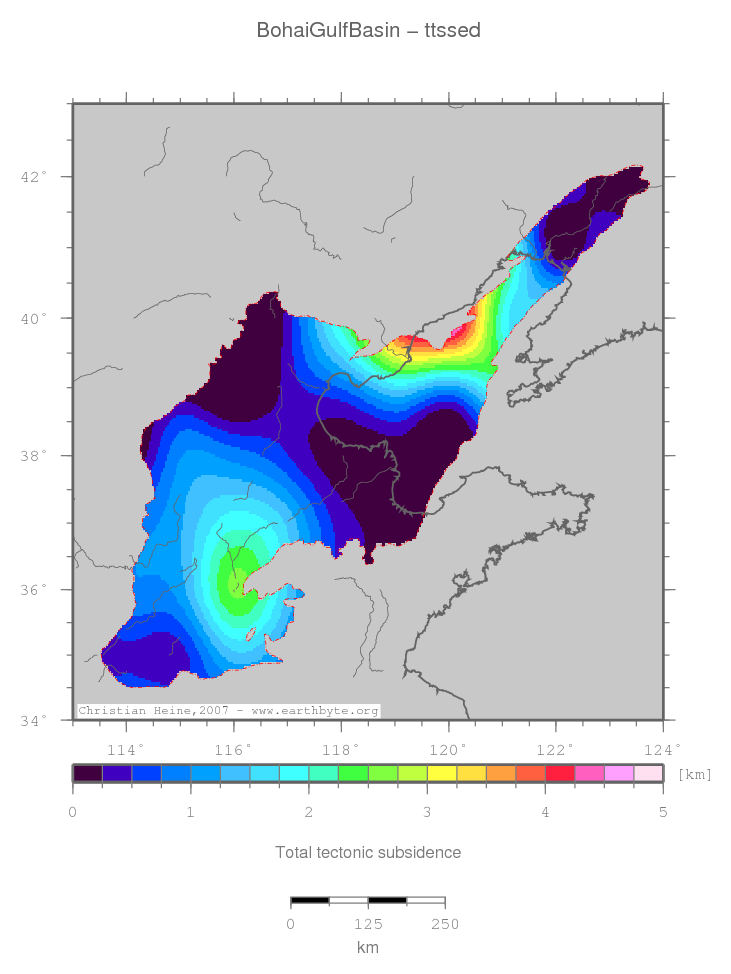 Bohai Gulf Basin location map