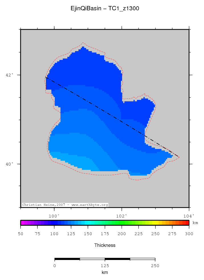 Ejin Qi Basin location map