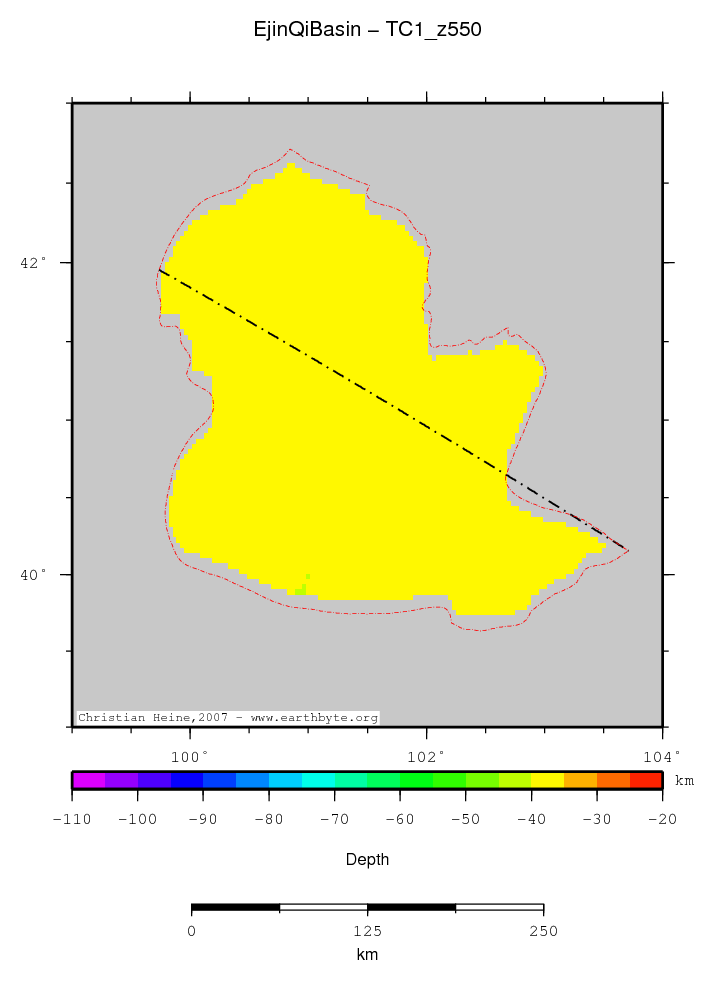 Ejin Qi Basin location map