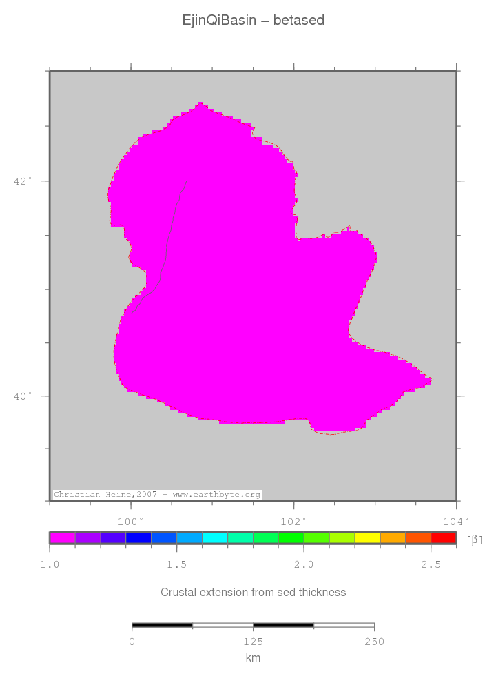 Ejin Qi Basin location map