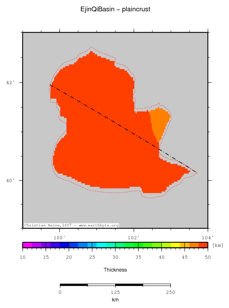 Ejin Qi Basin location map