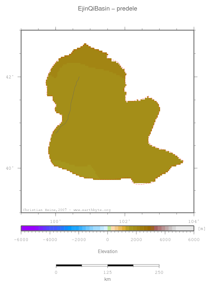 Ejin Qi Basin location map