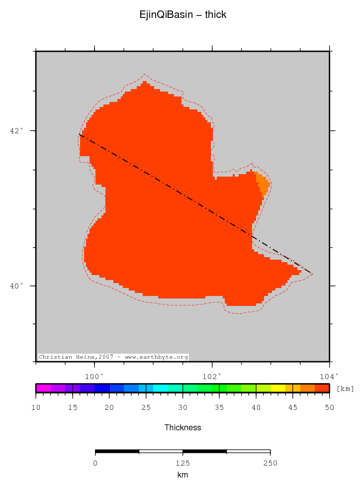 Ejin Qi Basin location map