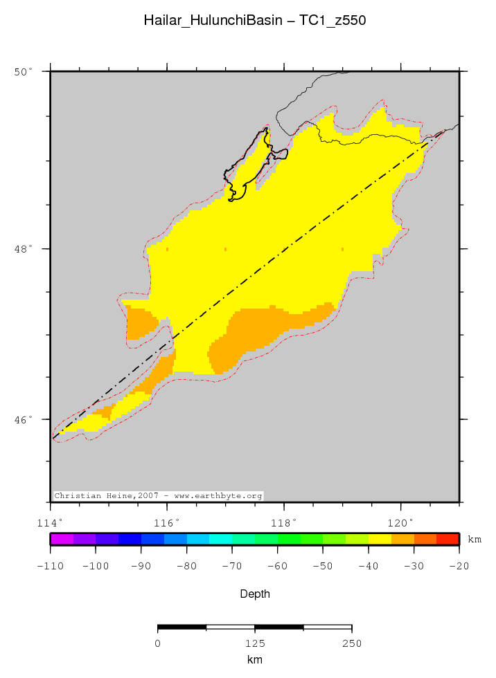 Hailar (Hulunchi) Basin location map