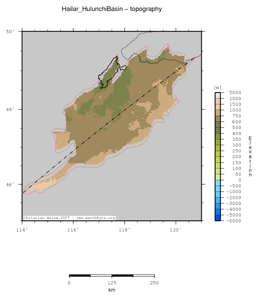 Hailar (Hulunchi) Basin location map