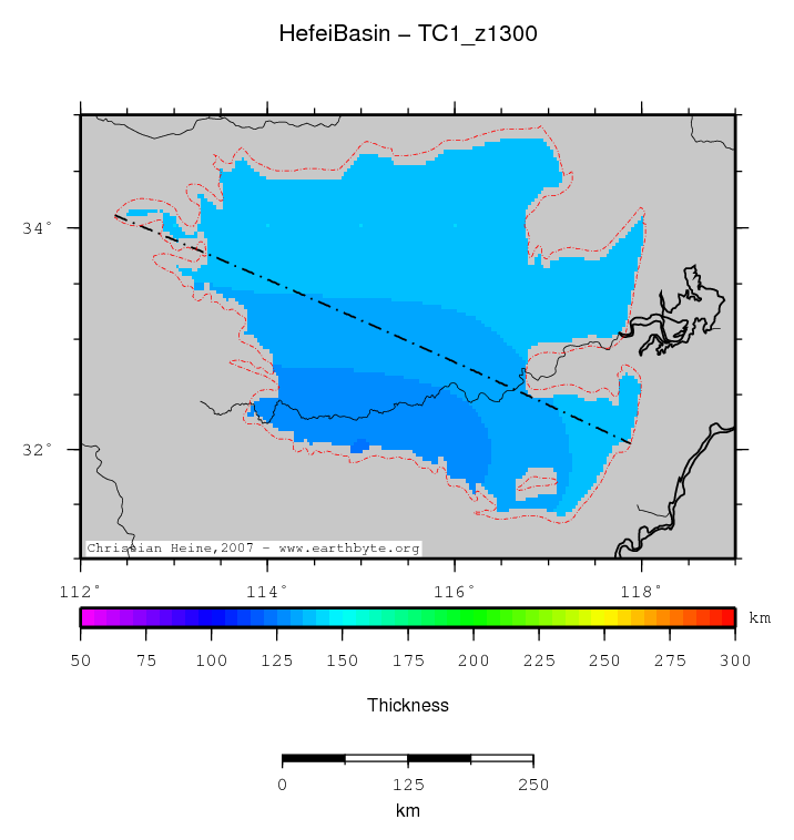 Hefei Basin location map