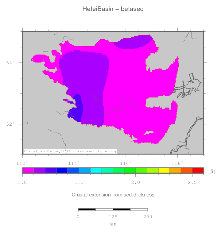 Hefei Basin location map