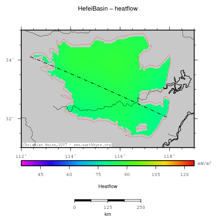 Hefei Basin location map