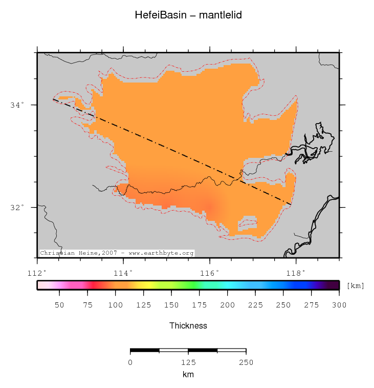 Hefei Basin location map