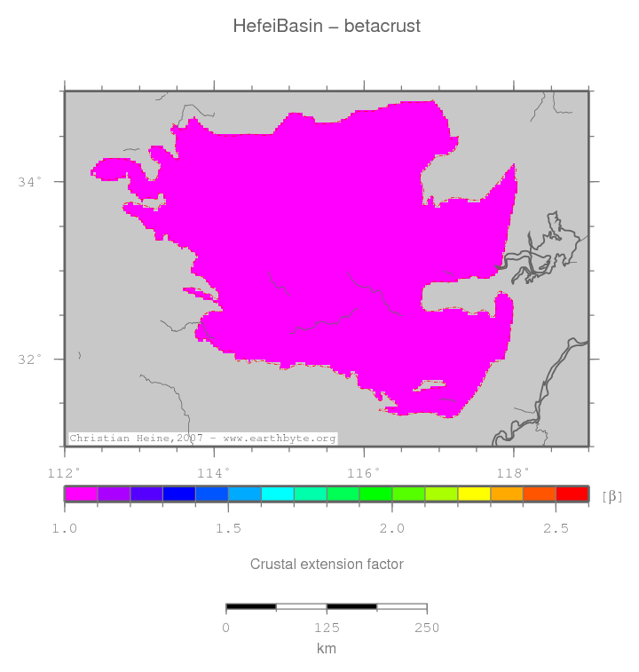 Hefei Basin location map