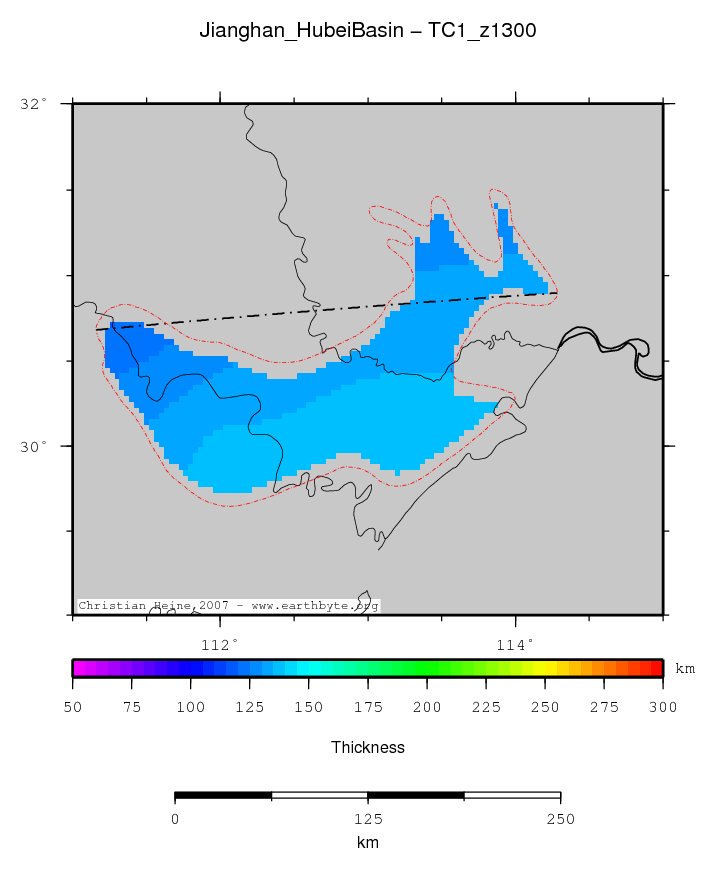 Jianghan (Hubei) Basin location map