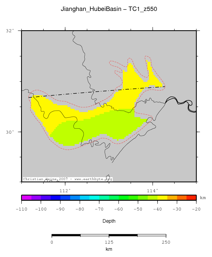 Jianghan (Hubei) Basin location map