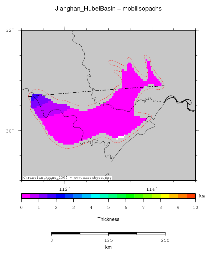 Jianghan (Hubei) Basin location map