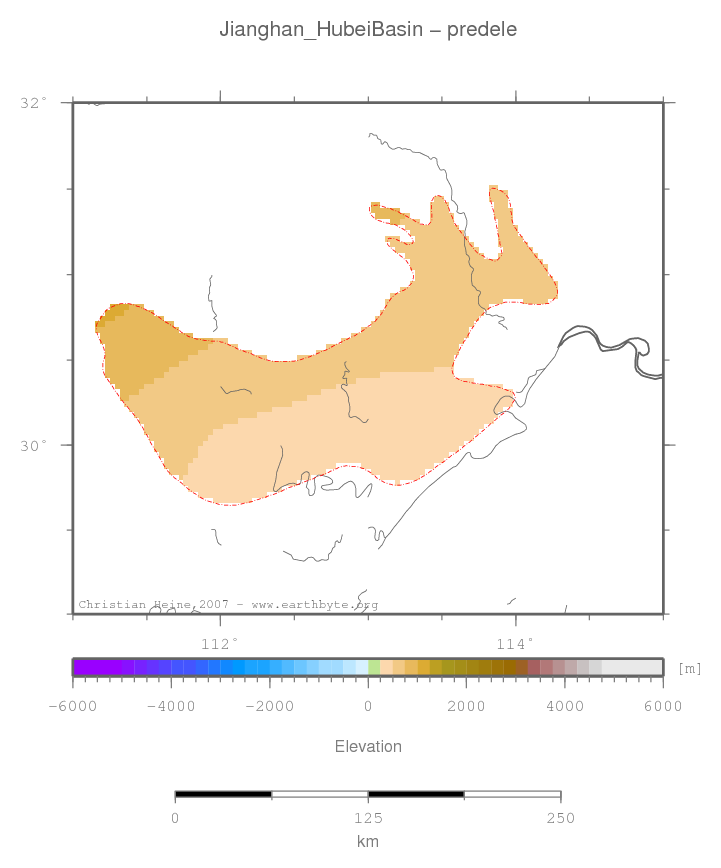 Jianghan (Hubei) Basin location map