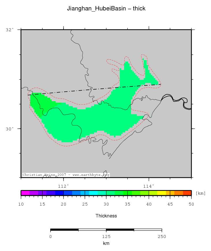 Jianghan (Hubei) Basin location map