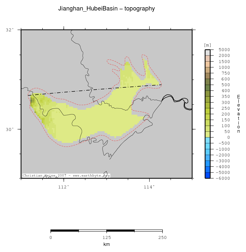 Jianghan (Hubei) Basin location map