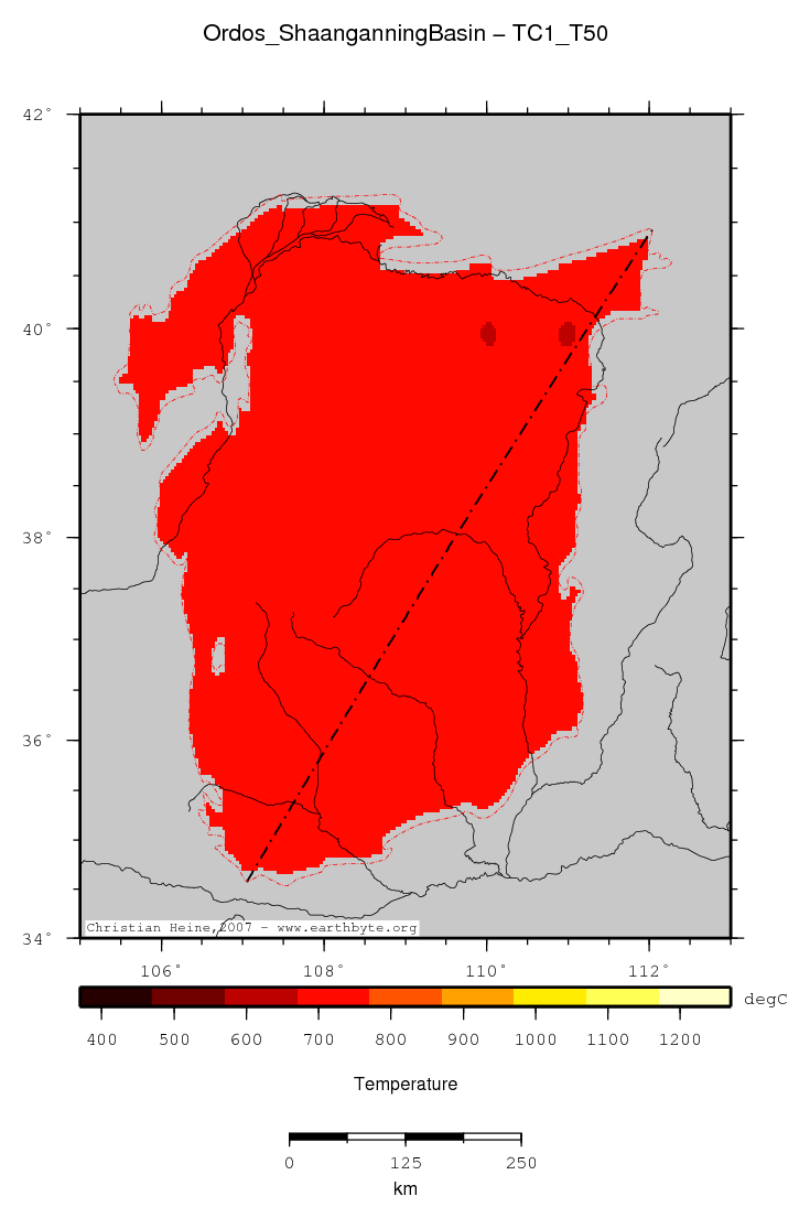 Ordos (Shaanganning) Basin location map